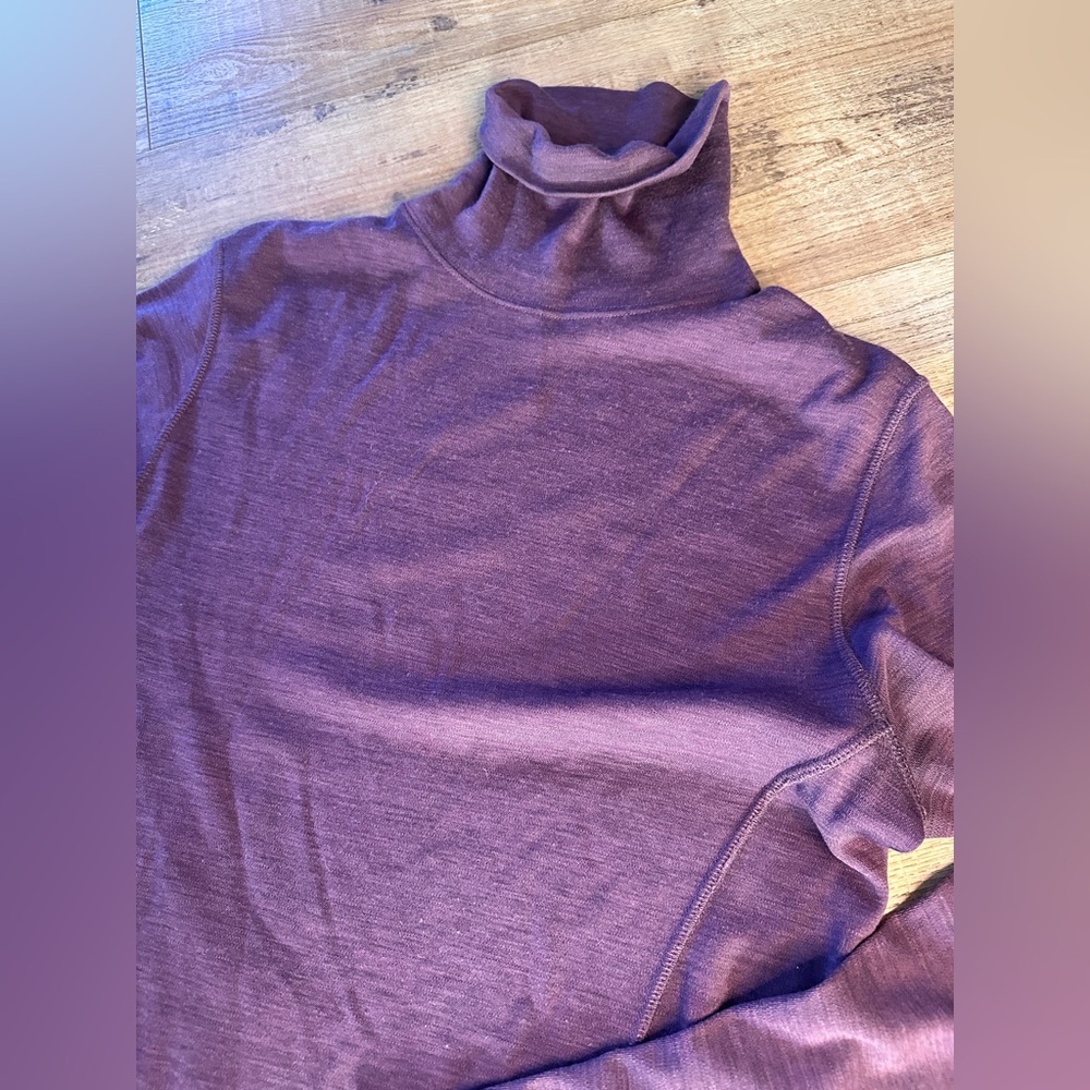 SMARTWOOL Merino Wool Solid Turtleneck Thermal Wo… - image 3